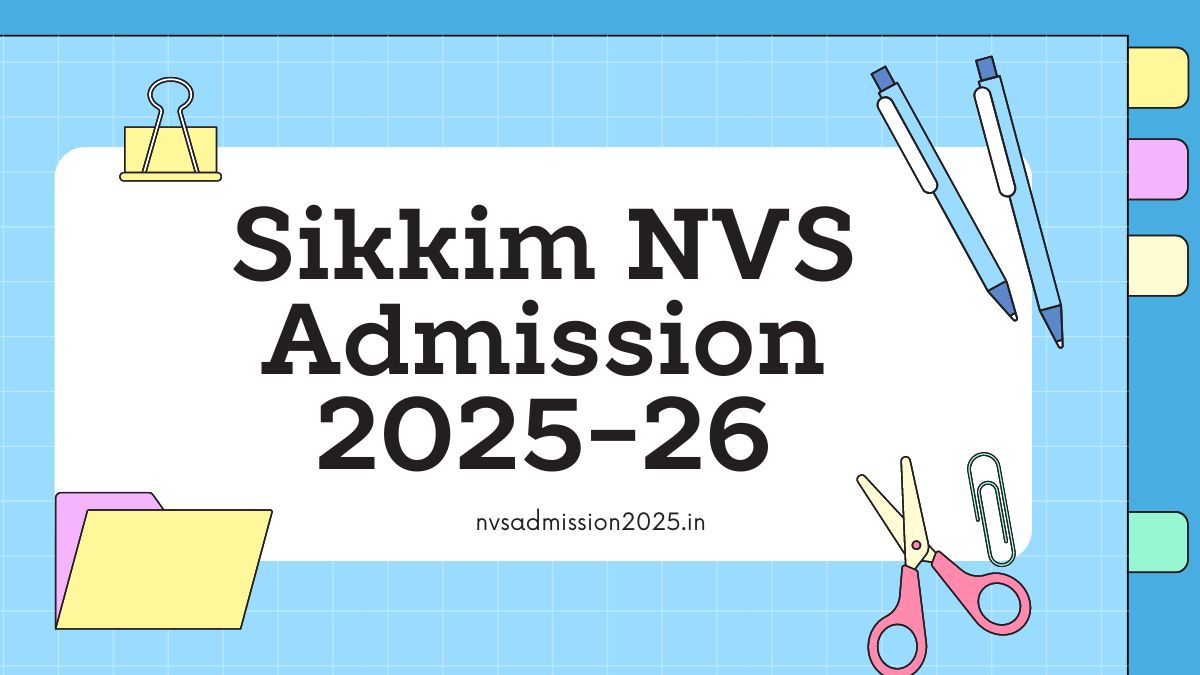 Sikkim NVS Admission 2025-26