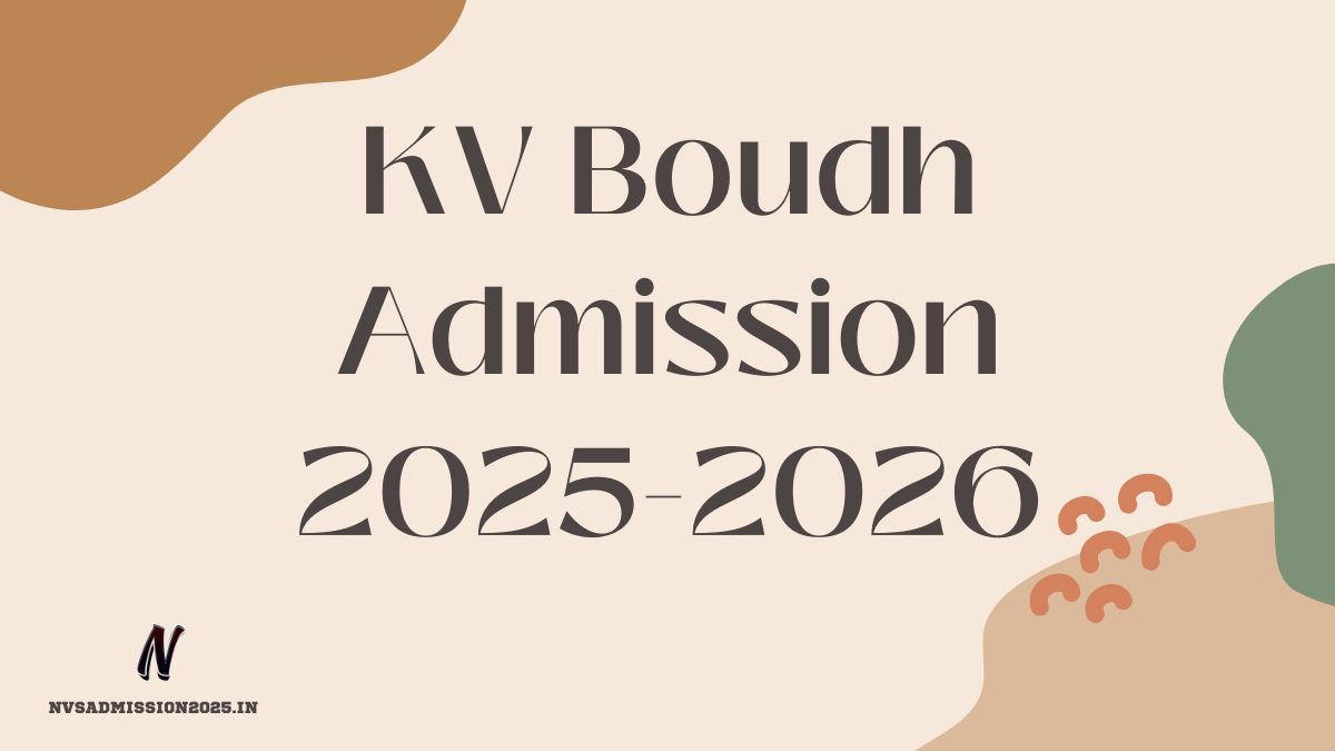 KVS Boudh Online Admission 2025-26